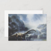 Vintage Dinosaurier, Barapasaurus mit Sturmwolken (Vorne/Hinten)