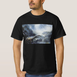 Vintage Dinosaurier, Barapasaurus mit Sturmwolken T-Shirt