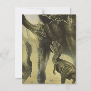 Vintage-Dinosaurier, Brachiosaurus-Geburtstagsfeie Einladung