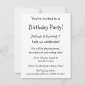 Vintage Dinosaurier, Brachiosaurus Geburtstagspart Einladung (Rückseite)