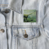 Vintage Dinosaurier, Brachiosaurus Schwimmen im Oz Button (Beispiel)