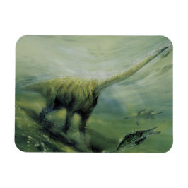 Vintage Dinosaurier, Brachiosaurus Schwimmen im Oz Magnet