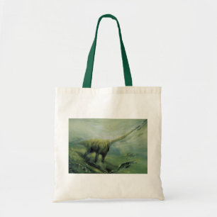 Vintage Dinosaurier, Brachiosaurus Schwimmen im Oz Tragetasche