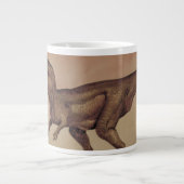 Vintage Dinosaurier, Carnivore Giganotosaurus Jumbo-Tasse (Vorderseite)