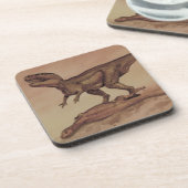 Vintage Dinosaurier, Carnivore Giganotosaurus Untersetzer (Linke Seite)