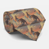 Vintage Dinosaurier, Carnotaurus Roaring im Dschun Krawatte (Gerollt)