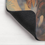 Vintage Dinosaurier, Carnotaurus Roaring im Dschun Mousepad (Ecke)