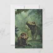 Vintage Dinosaurier, Centrosaurus im Dschungel (Vorderseite)