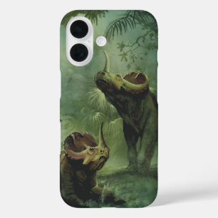 Vintage Dinosaurier, Centrosaurus im Dschungel iPhone 16 Hülle