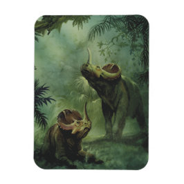 Vintage Dinosaurier, Centrosaurus im Dschungel Magnet