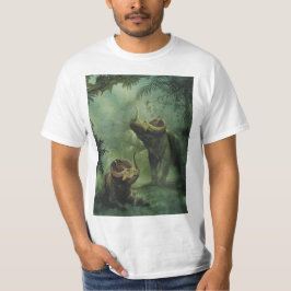 Vintage Dinosaurier, Centrosaurus im Dschungel T-Shirt