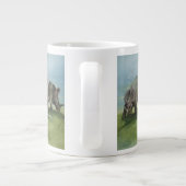 Vintage Dinosaurier, Centrosaurus Weideland auf We Jumbo-Tasse (Rückseite)