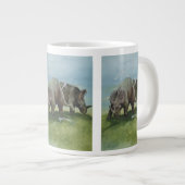 Vintage Dinosaurier, Centrosaurus Weideland auf We Jumbo-Tasse (Vorderseite Rechts)
