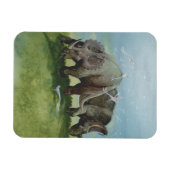 Vintage Dinosaurier, Centrosaurus Weideland auf We Magnet (Horizontal)