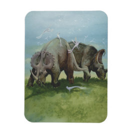 Vintage Dinosaurier, Centrosaurus Weideland auf We Magnet