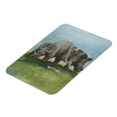 Vintage Dinosaurier, Centrosaurus Weideland auf We Magnet (Linke Seite)