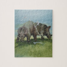 Vintage Dinosaurier, Centrosaurus Weideland auf We