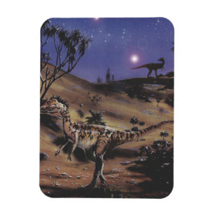 Vintage Dinosaurier, Dilophosaurus in der Sternenn Magnet