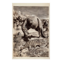 Vintage-Dinosaurier-Druck #2