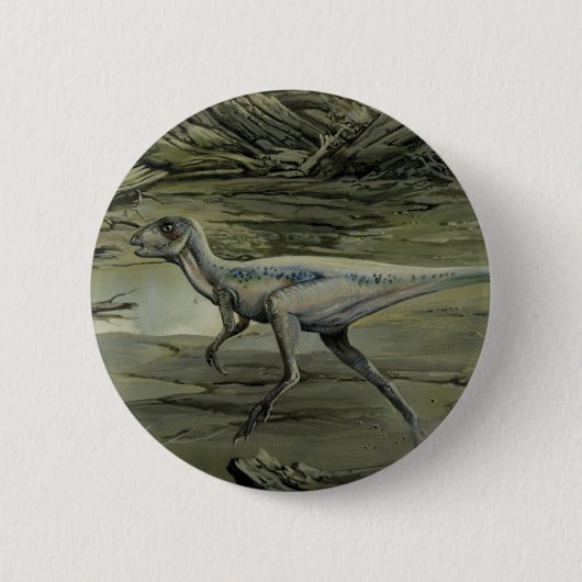 Vintage Dinosaurier, ein krebserregendes Hypsiloph Button (Vorderseite)
