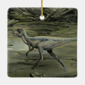 Vintage Dinosaurier, ein krebserregendes Hypsiloph Keramikornament (Rückseite)