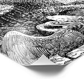 Vintage Dinosaurier-Illustration der 1800er Jahre  Fotodruck (Ecke)