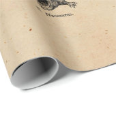 Vintage Dinosaurier-Illustrations-Retro Geschenkpapier (Rolleneckpunkt)