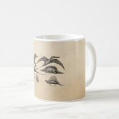 Vintage Dinosaurier-Illustrations-Retro Kaffeetasse (VorderseiteRechts)