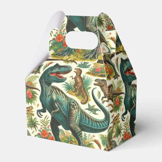 Vintage Dinosaurier-Malerei Geschenkschachtel (Vorderseite)