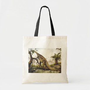 Vintage-Dinosaurier, Plateosaurus, der auf Bäumen  Tragetasche