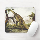 Vintage Dinosaurier, Plateosaurus Weiden auf Bäume Mousepad (Mit Mouse)