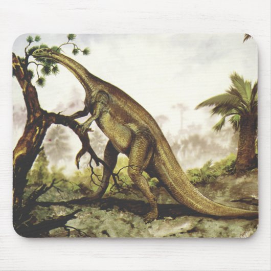 Vintage Dinosaurier, Plateosaurus Weiden auf Bäume Mousepad (Vorne)