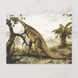 Vintage Dinosaurier, Plateosaurus Weiden auf Bäume Postkarte