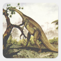 Vintage Dinosaurier, Plateosaurus Weiden auf Bäume