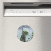 Vintage Dinosaurier, Sauroposeidon mit Vögeln flie Magnet (In Situ (Geschirrspüler))