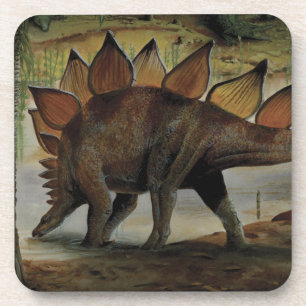 Vintage Dinosaurier, Stegosaurus, Schwanz mit Spik Getränkeuntersetzer