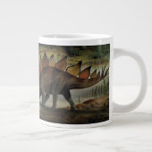 Vintage Dinosaurier, Stegosaurus, Schwanz mit Spik Jumbo-Tasse (Rechts)