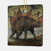 Vintage Dinosaurier, Stegosaurus, Schwanz mit Spik Keramikornament (Links)