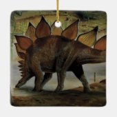 Vintage Dinosaurier, Stegosaurus, Schwanz mit Spik Keramikornament (Rückseite)