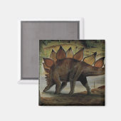 Vintage Dinosaurier, Stegosaurus, Schwanz mit Spik Magnet (Vorderseite/Rückseite)