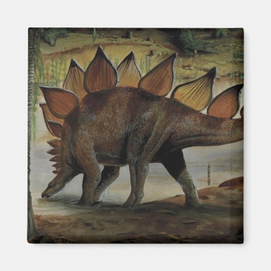 Vintage Dinosaurier, Stegosaurus, Schwanz mit Spik Magnet (Vorne)