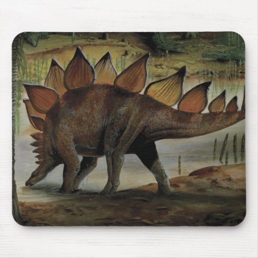 Vintage Dinosaurier, Stegosaurus, Schwanz mit Spik Mousepad (Vorne)