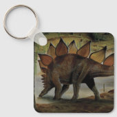 Vintage Dinosaurier, Stegosaurus, Schwanz mit Spik Schlüsselanhänger (Vorderseite)