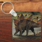 Vintage Dinosaurier, Stegosaurus, Schwanz mit Spik Schlüsselanhänger (Vorderseite)