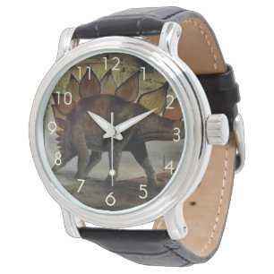 Vintage-Dinosaurier, Stegosaurus, Schwanz mit Stac Armbanduhr