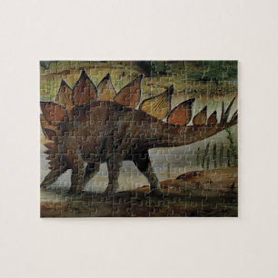Vintage-Dinosaurier, Stegosaurus, Schwanz mit Stac Puzzle