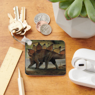 Vintage-Dinosaurier, Stegosaurus, Schwanz mit Stac Schlüsselanhänger