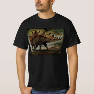 Vintage-Dinosaurier, Stegosaurus, Schwanz mit Stac T-Shirt