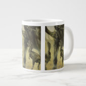 Vintage Dinosaurier, Torvosaurus und Brachiosaurus Jumbo-Tasse (Vorderseite Rechts)