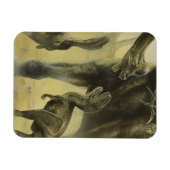 Vintage Dinosaurier, Torvosaurus und Brachiosaurus Magnet (Horizontal)